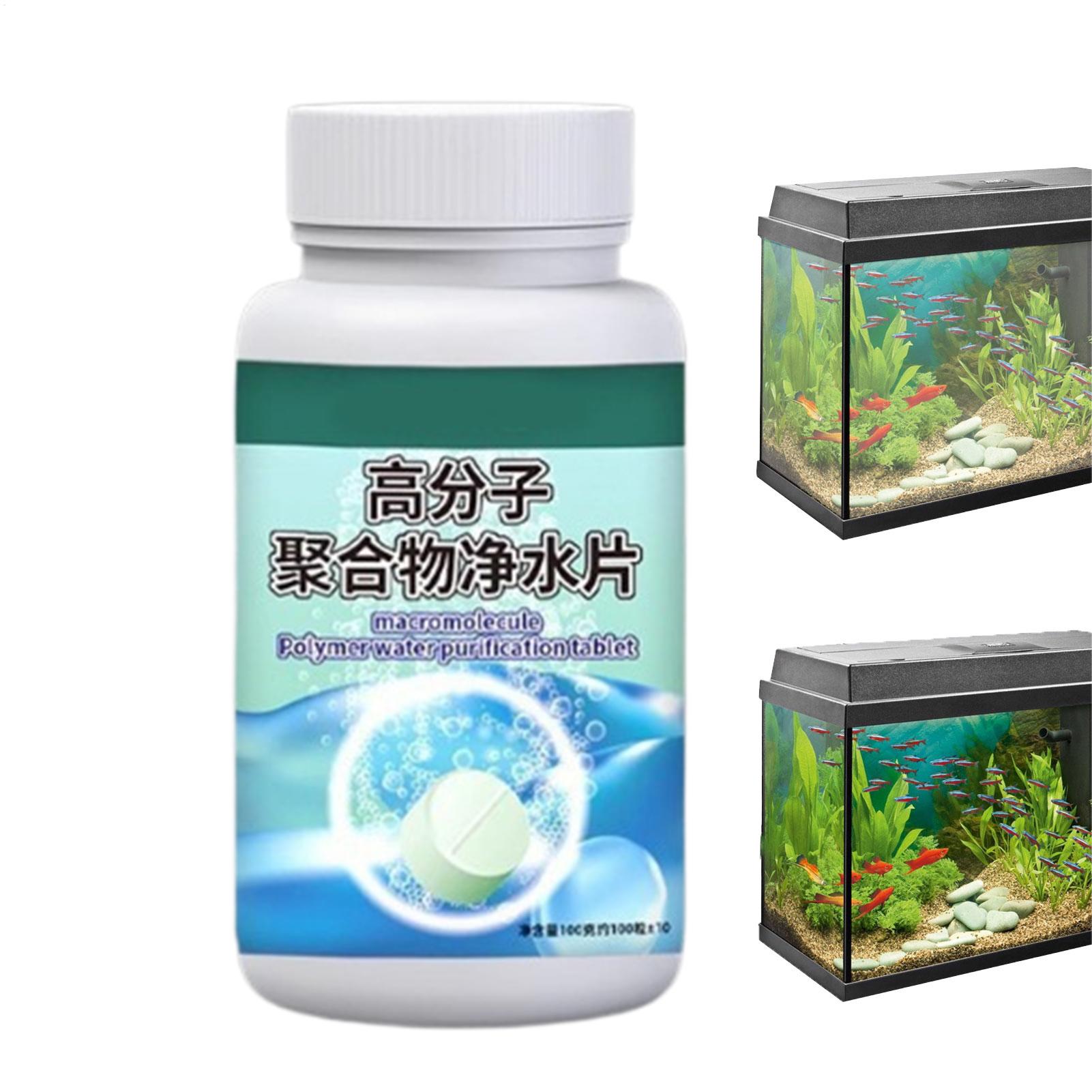 Water Dish Reptile - Visalgenverwijderaar Aquarium Waterzuiveraar Tabletten Waterreinigingsmiddel Voor