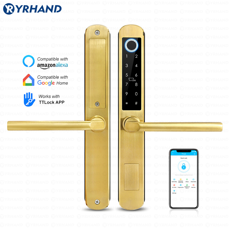Glass Door Hinge - IP66 goud roestvrij staal schuifglas Smart