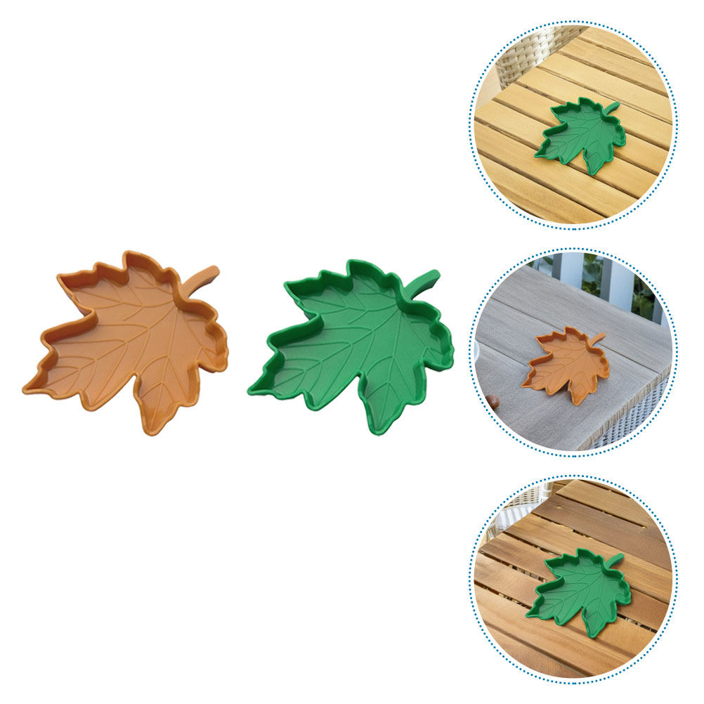 Water Dish Reptile - 8 stuks realistische esdoornblad reptielenvoederbak plastic