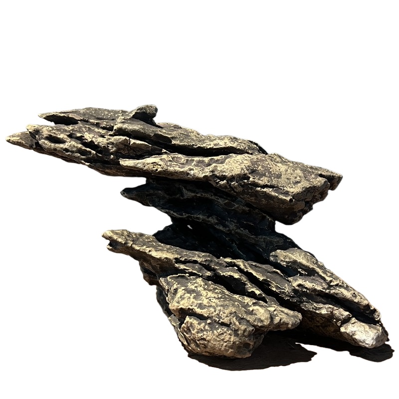 Hide Cave Ceramic - Schildpad-zonnebankplaatsje, keramische waterval, bergrots aquariumdecoratie, heremietkreeft