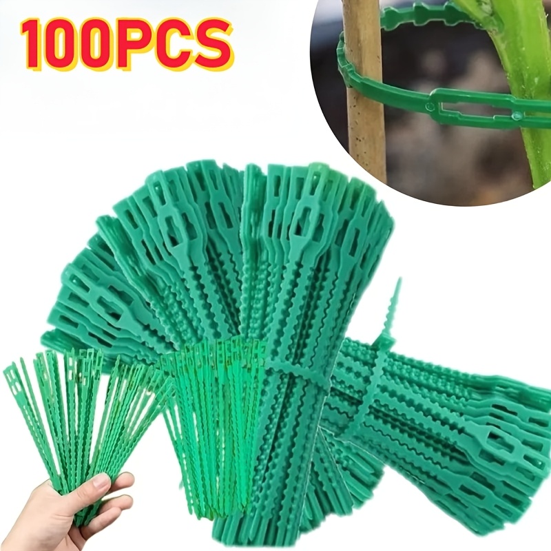 Vine Climbing Plastic - 100 stuks herbruikbare verstelbare plantenbinders, geschikt