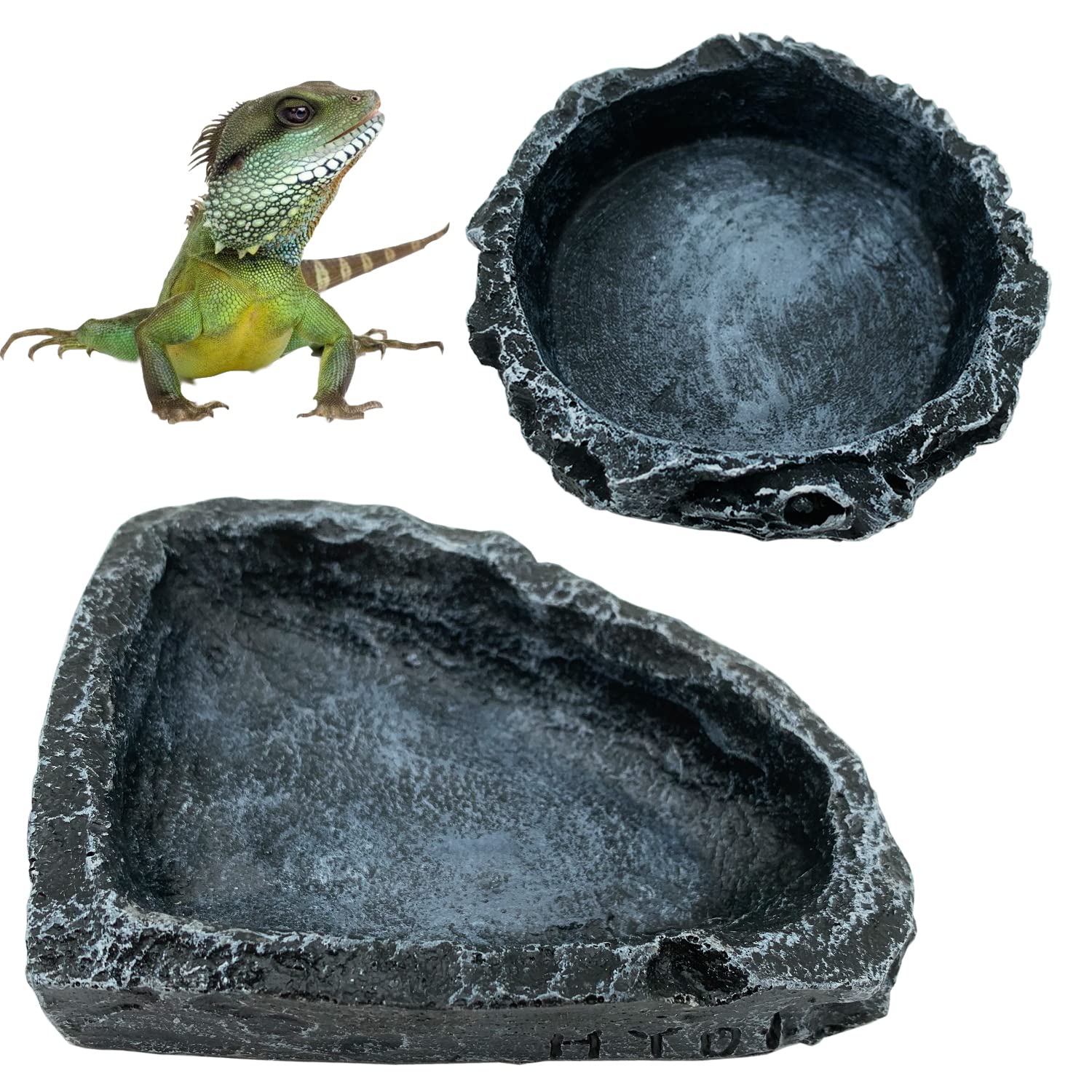 Water Dish Reptile - 1/2 Pack Reptiel Voederbak Hoekbak, Reptiel
