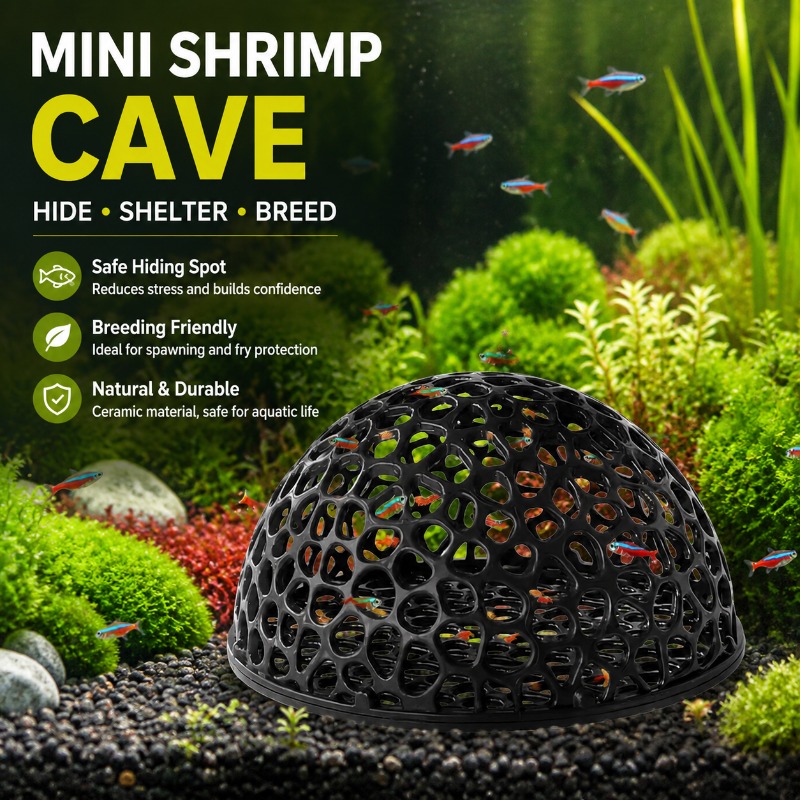 Hide Cave Ceramic - Mini poreuze keramische garnalengrot Betta-huis, aquariumvis