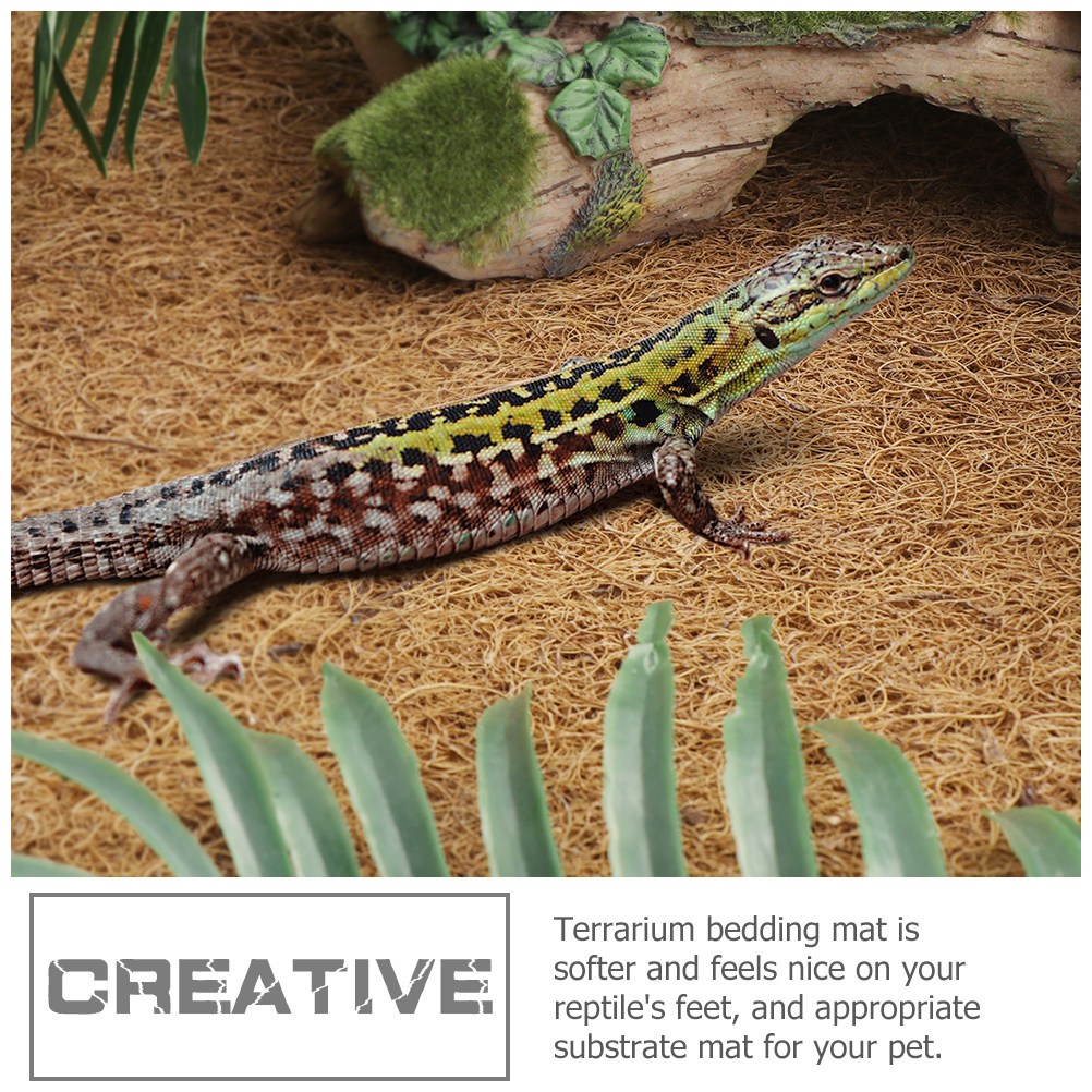 Substrate Coconut Fiber - Natuurlijke kokosvezel reptielenmat voor terrariumbedding, beschermt