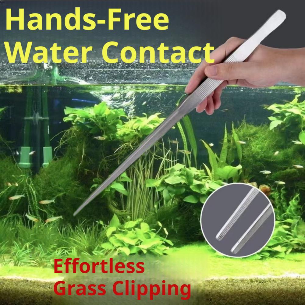 Feeding Tong Stainless - Roestvrijstalen aquariumpincet Aquascape gereedschap Rechte gebogen