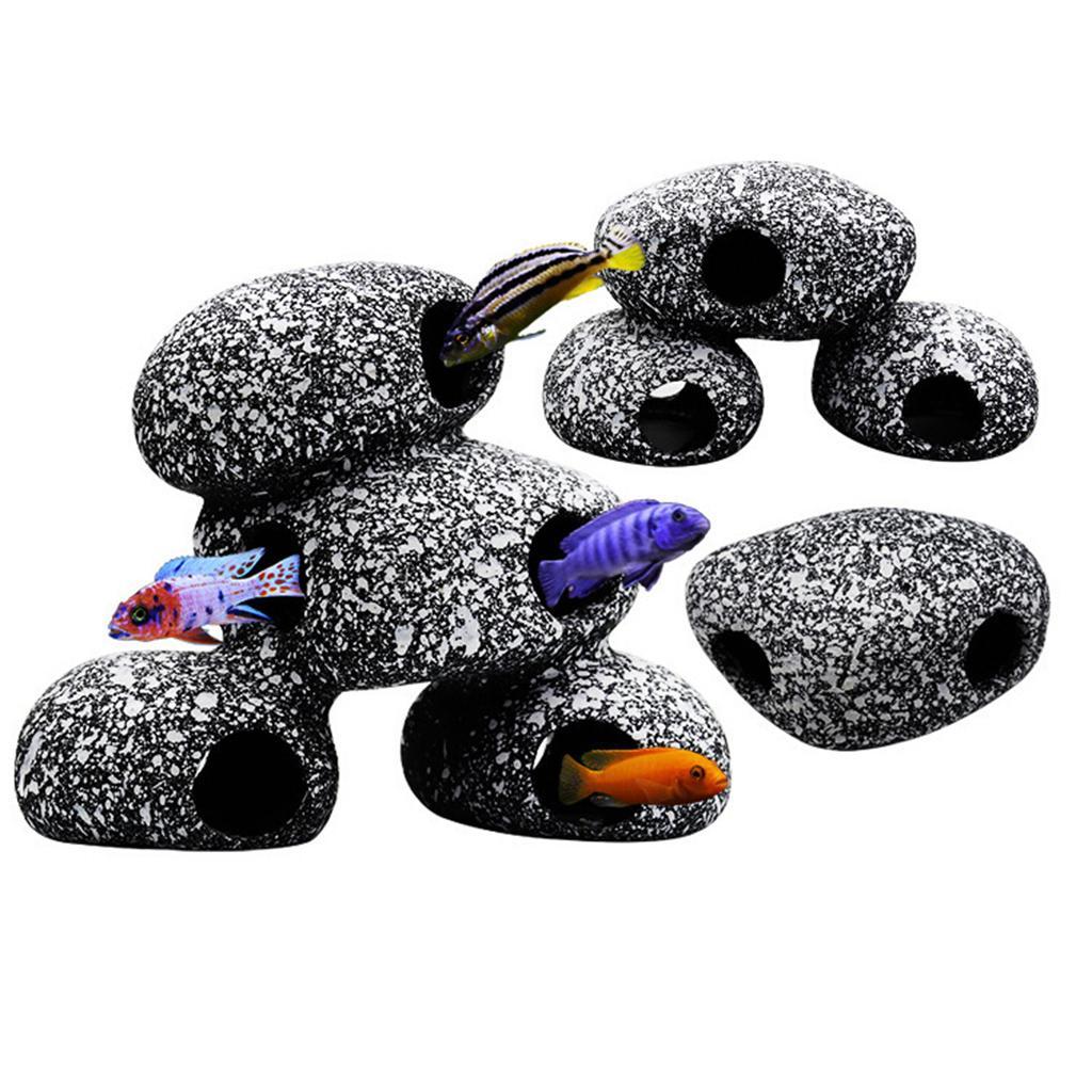 Hide Cave Ceramic - Aquariumgrot Visbak Schuilplaats Steen Visbak Landschap