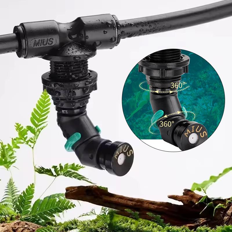 Misting Nozzle Reptile - 360 ° Verstelbaar sproeisysteem Reptielen Fogger