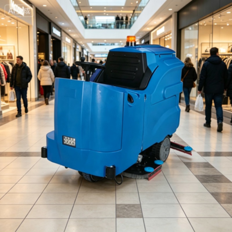 Ceramic Tile Floor - Automatische vloerreiniger op batterijen, met trekker