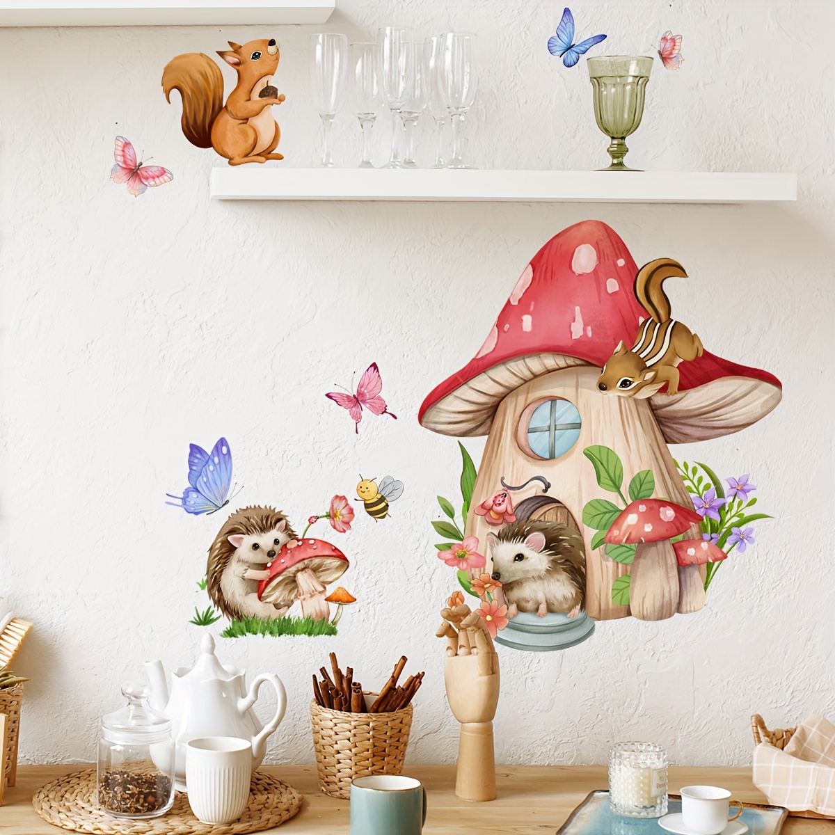 Pvc Panel Background - 1 stuk universele dierenschimmel vlinder muursticker