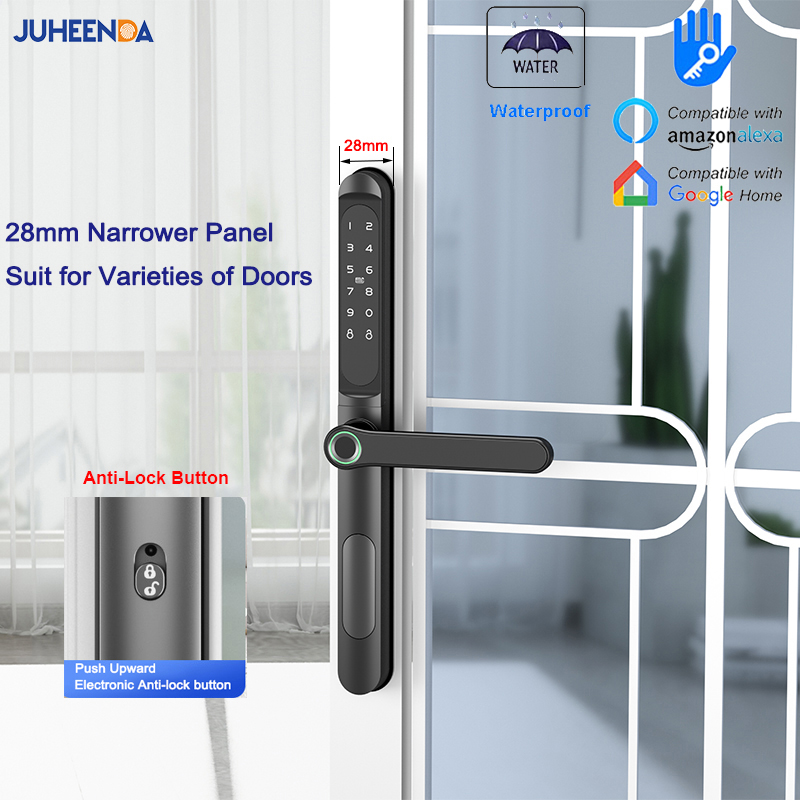 Glass Door Hinge - Ttlock App Smart Aluminium Deurslot Waterdichte