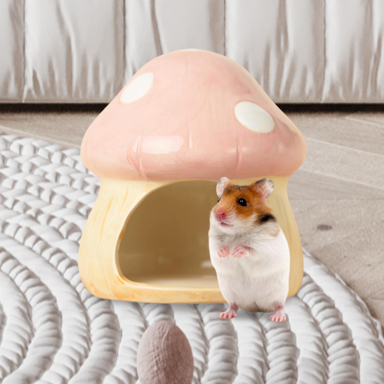 Hide Cave Ceramic - Keramische Paddestoel Hamster Schuilplaats Hamster Verbergen