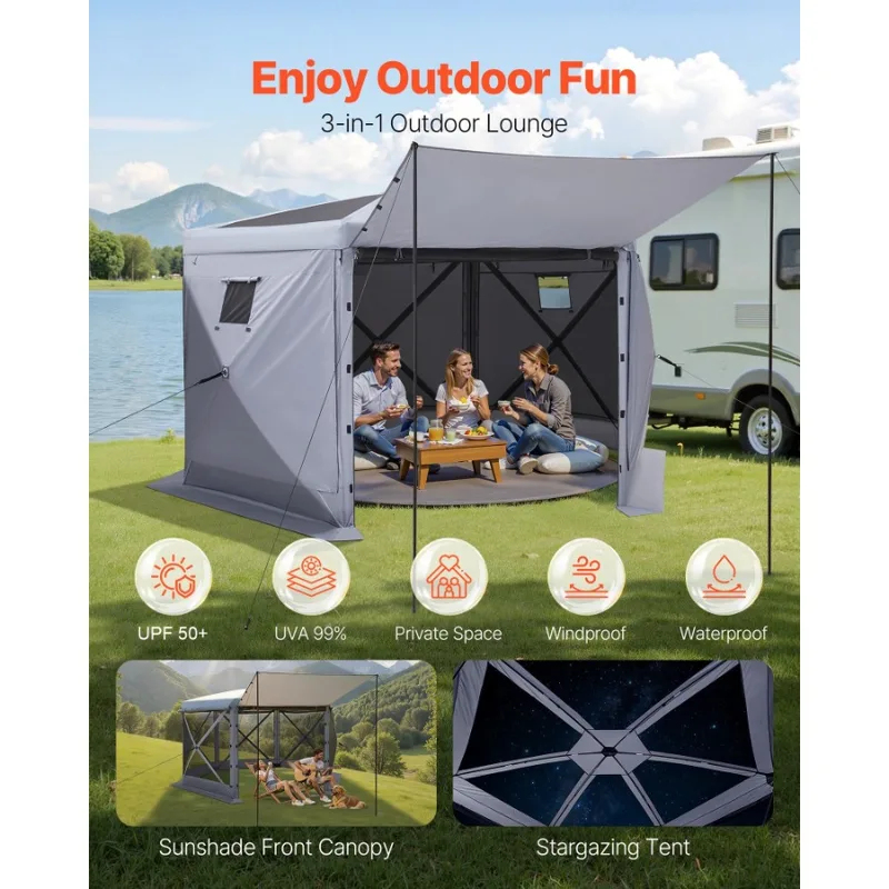 12x12ft 6-zijdige opklapbare g - Screen Top Mesh recensie en prijs