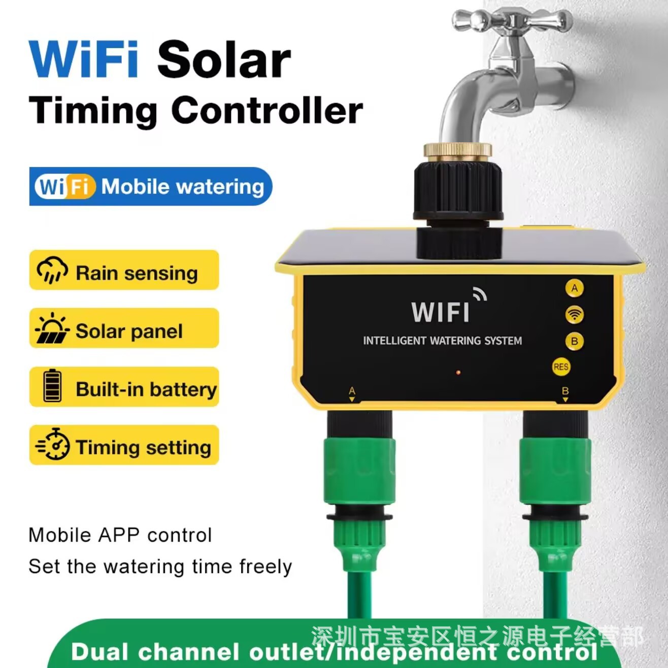 Tuya WiFi Solar Waterklep Irri - Timer Dual Outlet recensie en prijs