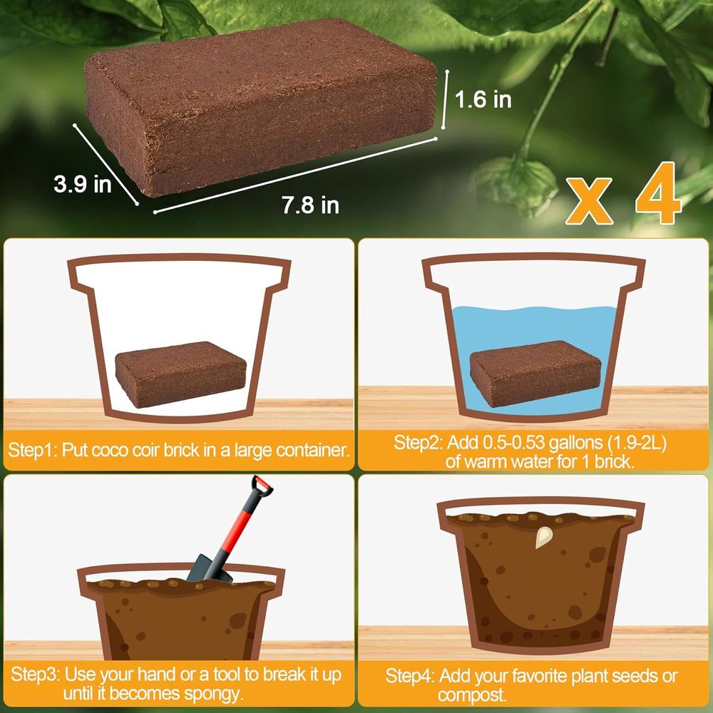 Biologische Kokoscoir 4 Stuks  - Substrate Coconut Fiber recensie en prijs