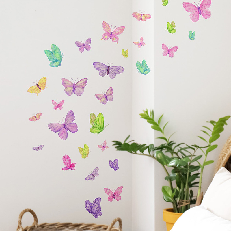 Romantische vlinder muursticke - Pvc Panel Background recensie en prijs