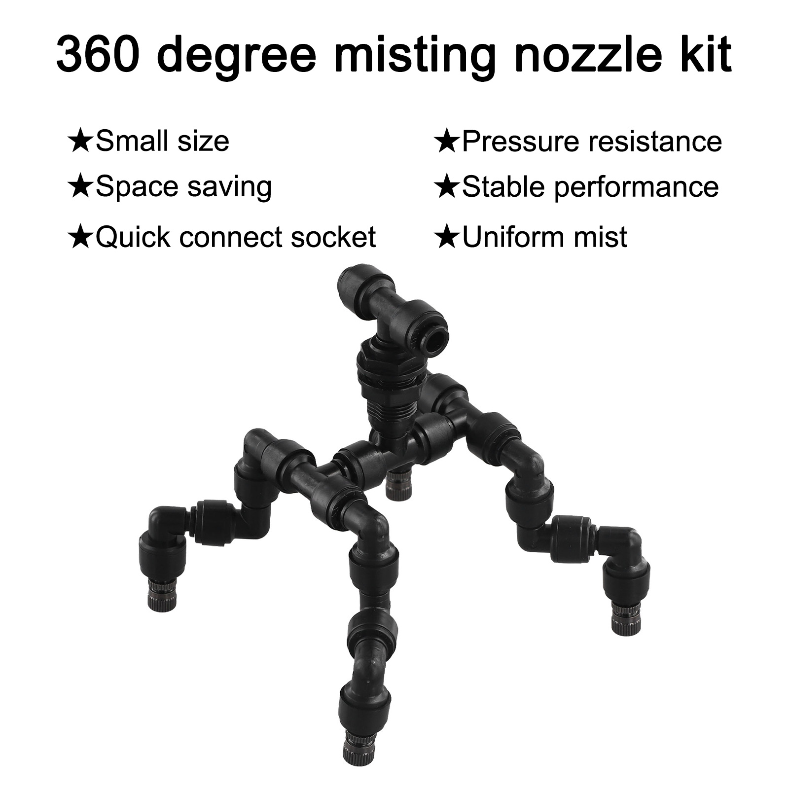 Zwarte kunststof 360 graden dr - Misting Nozzle Reptile recensie en prijs