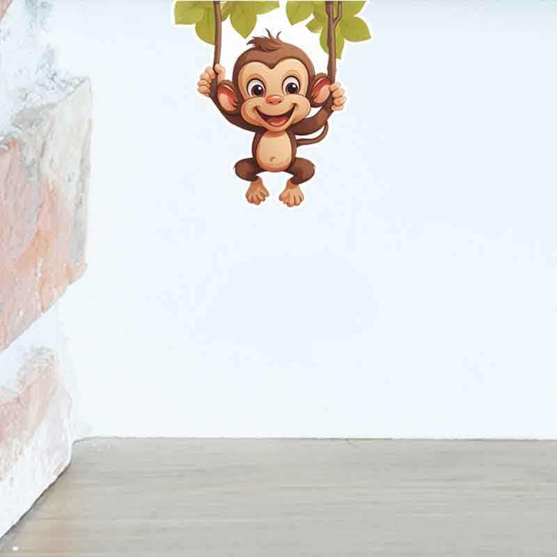 Schattige kleine aap woonkamer - Pvc Panel Background recensie en prijs