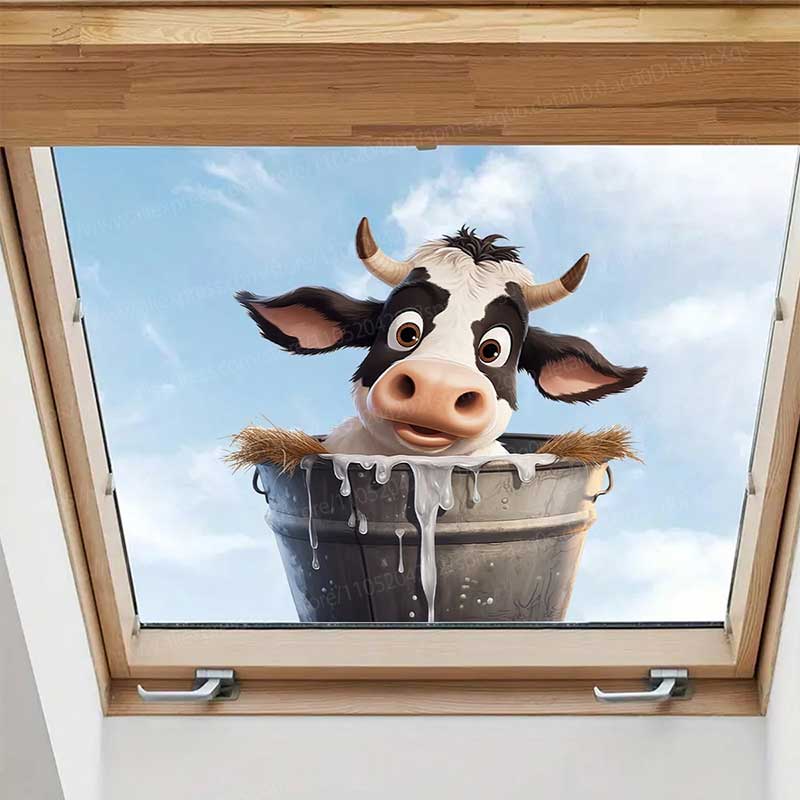 Leuke koe muurstickers zelfkle - Pvc Panel Background recensie en prijs