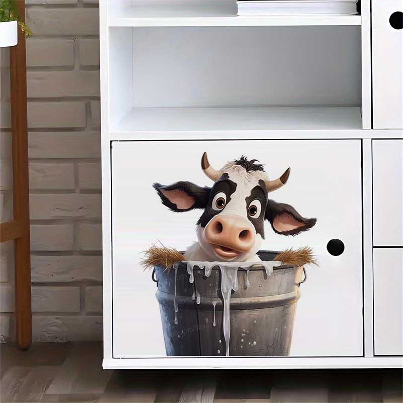 Leuke koe muurstickers zelfkle - Pvc Panel Background recensie en prijs