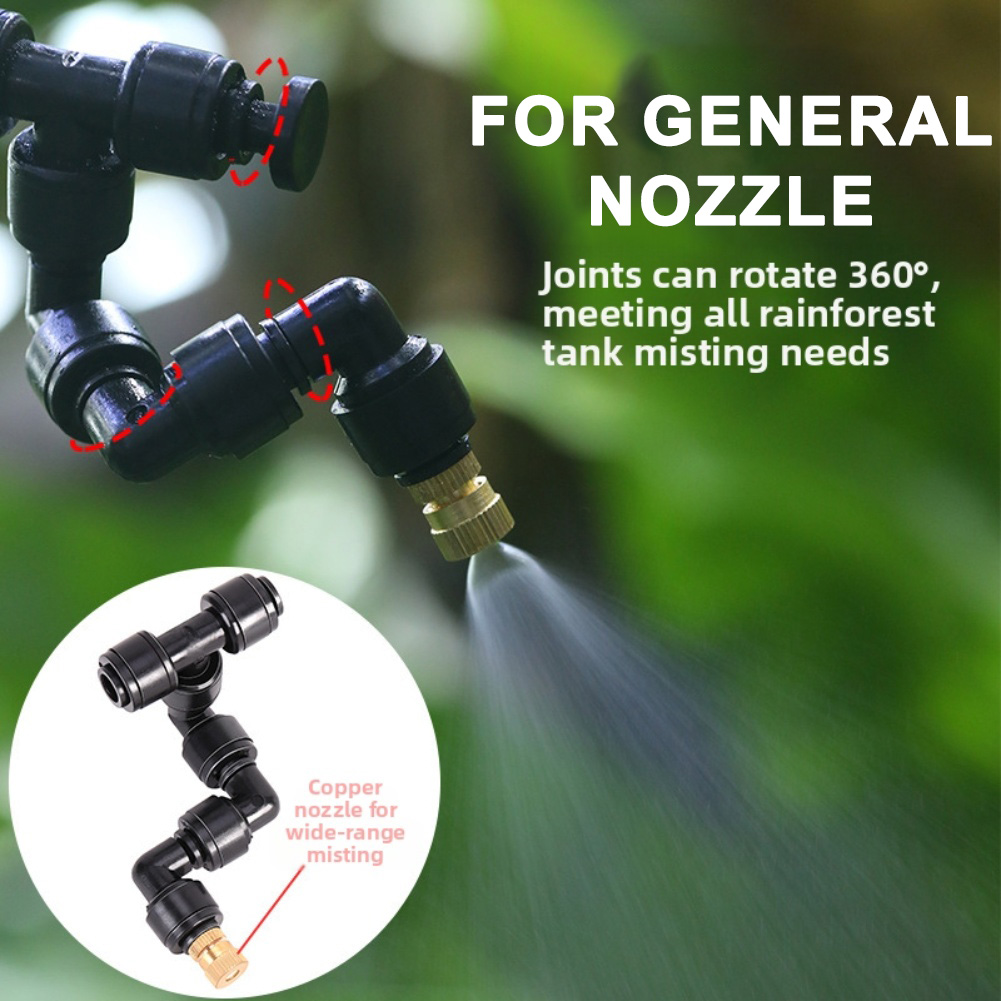 2 STUKS Zwart Vernevelingsmond - Misting Nozzle Reptile recensie en prijs