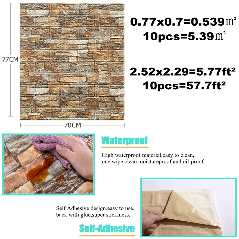 10 Stuks Zelfklevende 3d Bakst - Pvc Panel Background recensie en prijs
