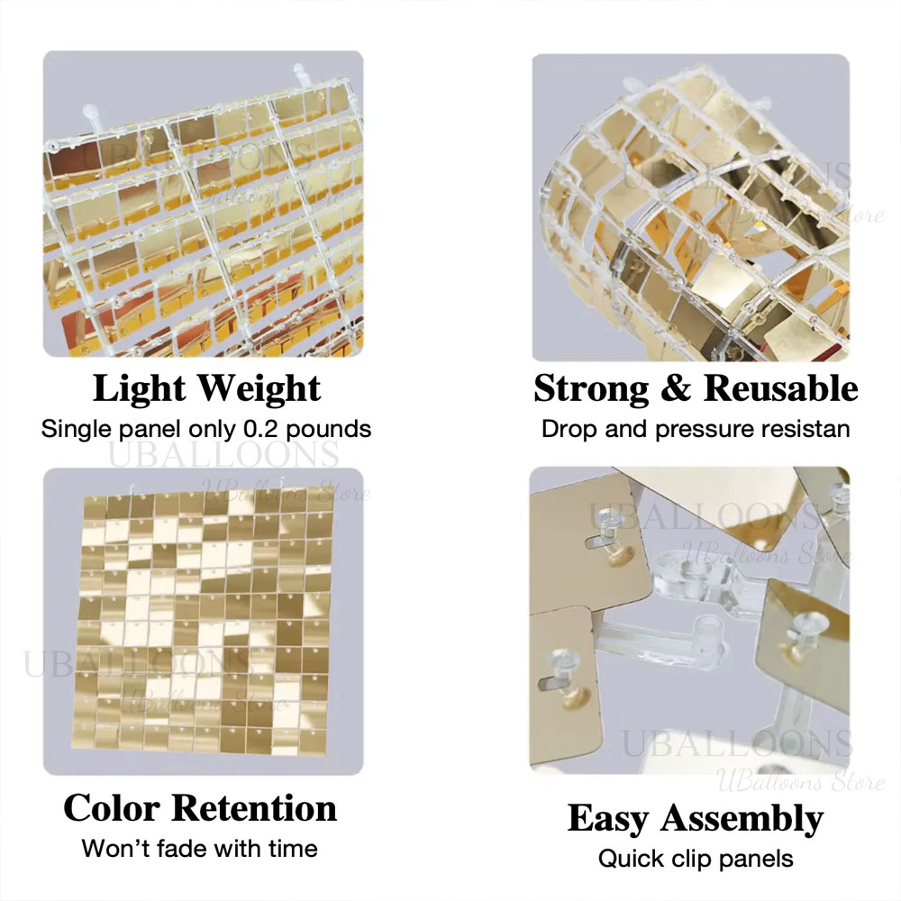 Zilveren Pailletten Muur Achte - Pvc Panel Background recensie en prijs