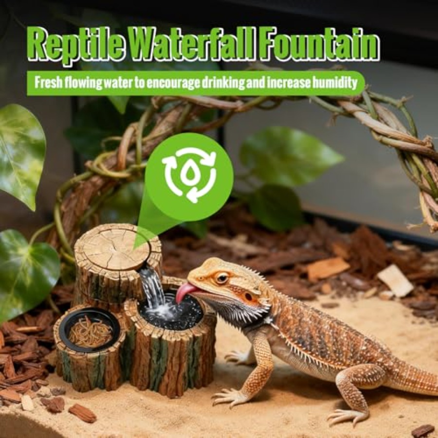 2-in-1 Reptielenfontein met vo - Water Dish Reptile recensie en prijs